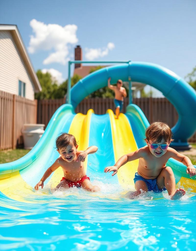 Backyard Splash Slide